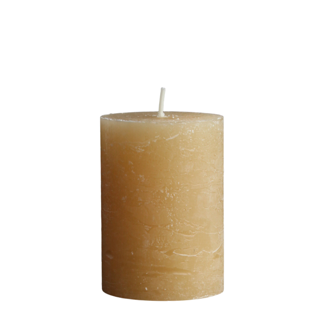 Rustic Pillar Candle - 10cm - 40 Hours Burn Time - Honey