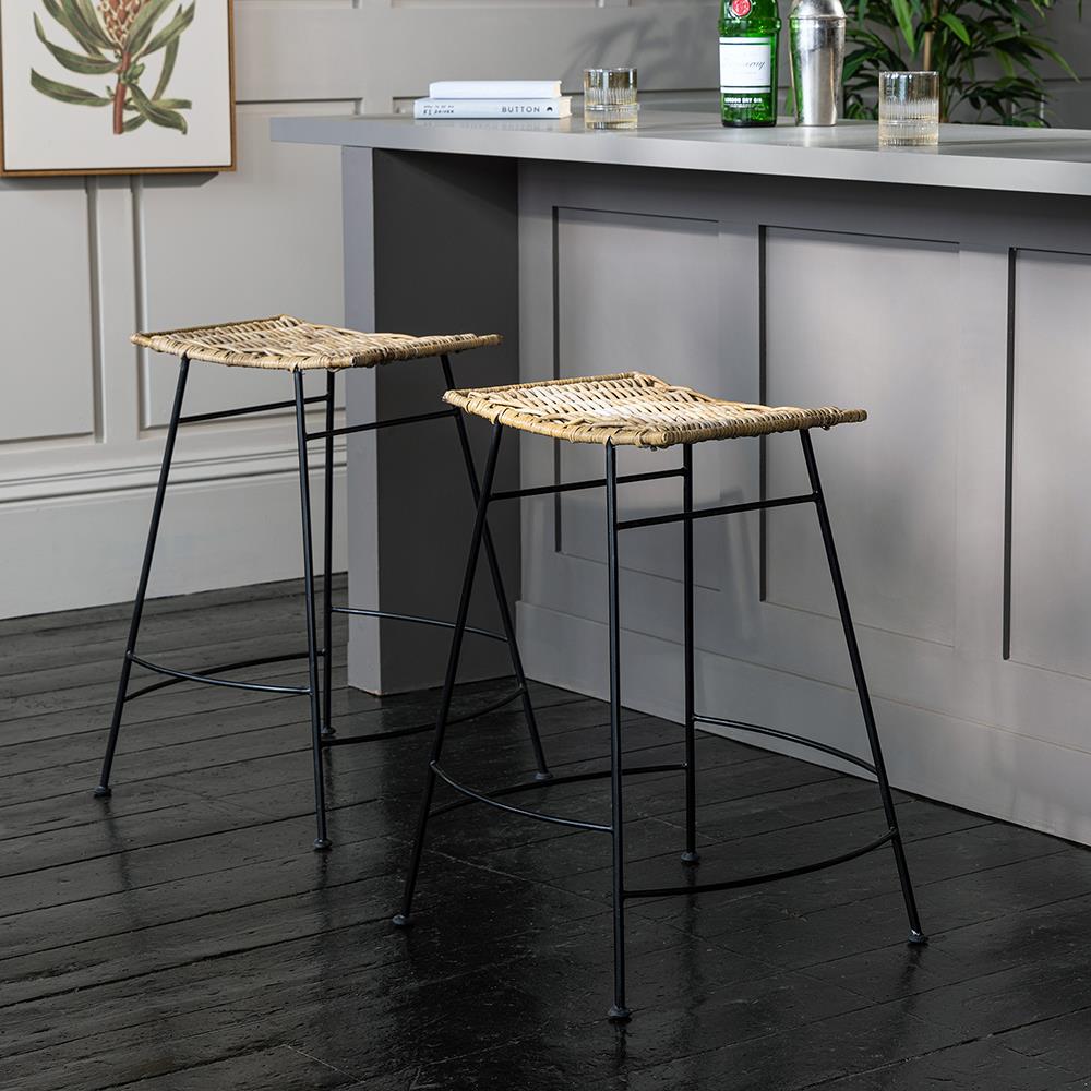 Rattan and online metal bar stools