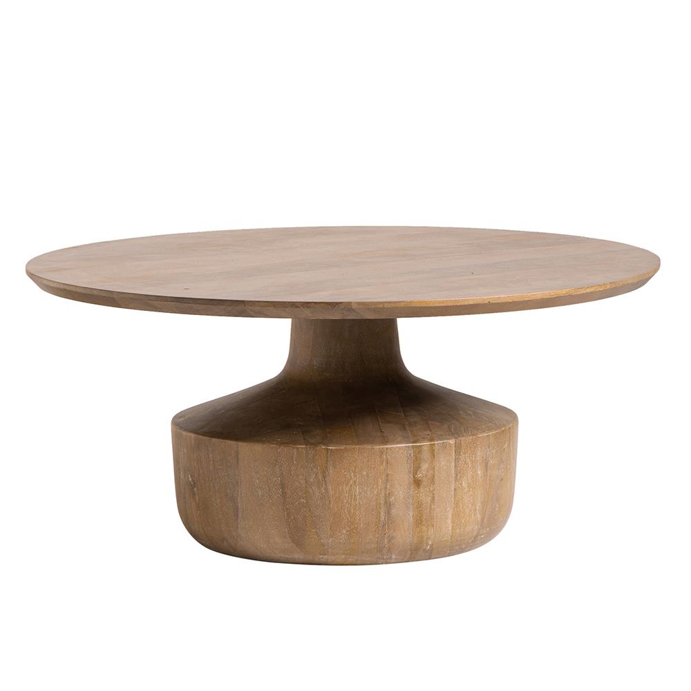 Destiny Coffee Table - Round Top - Lime Mango Wood - 90cm