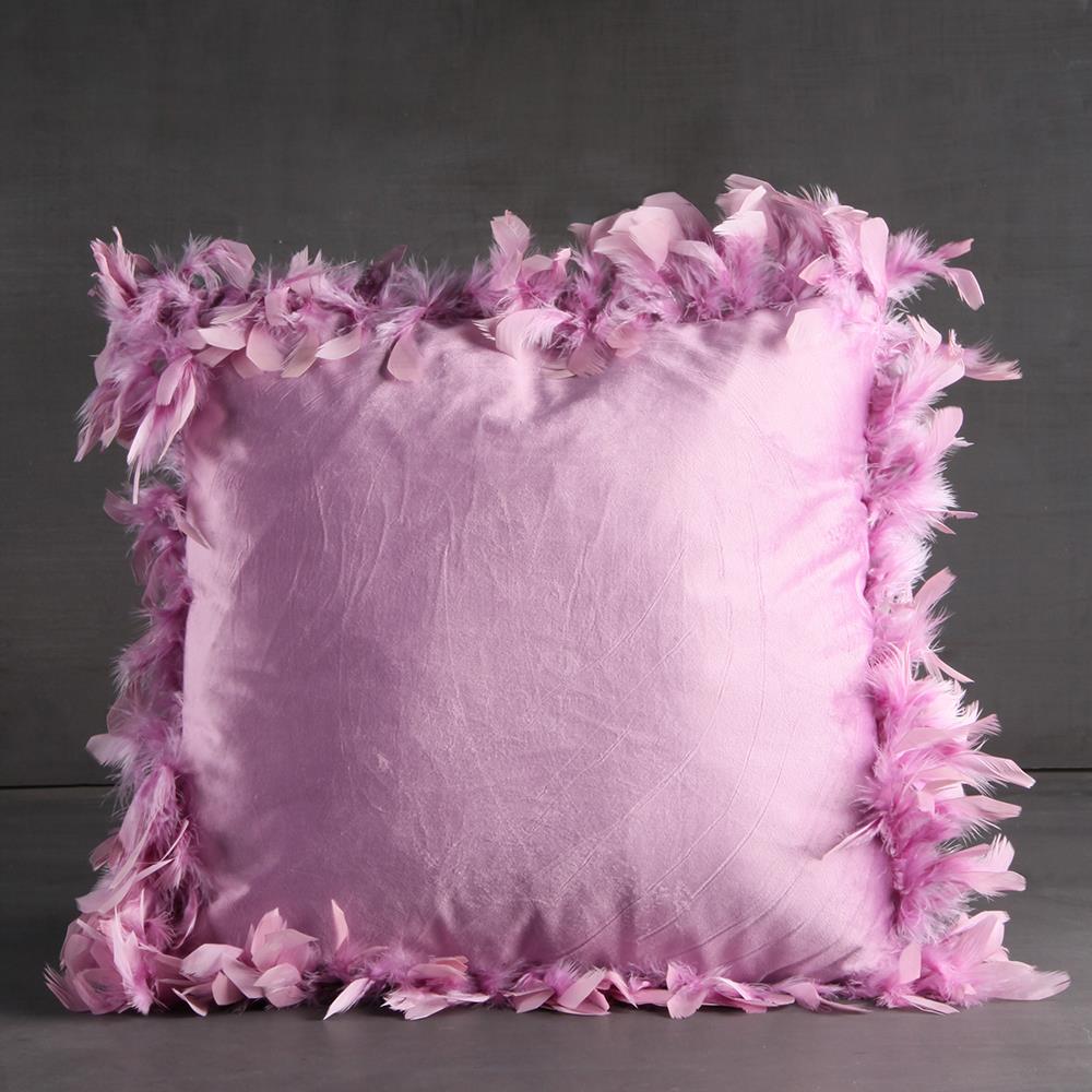 Feather shop trim pillow