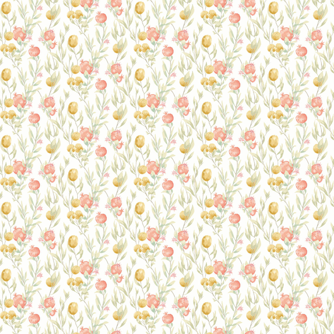 Ohpopsi Wallpaper - Laid Bare - Pomegranate Trail - Olive