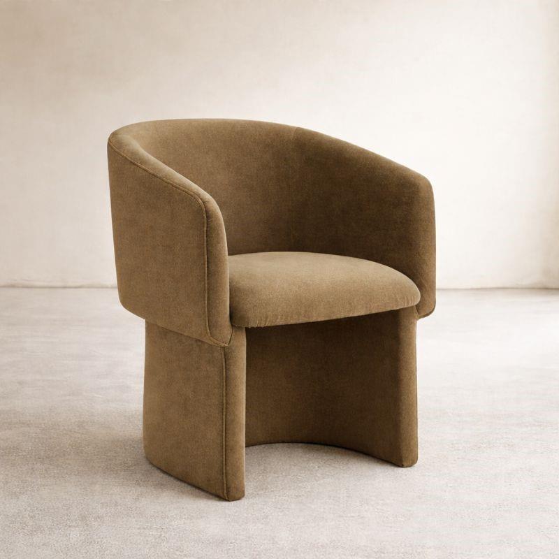 Soho Dining Chair - Mocha Fully Upholstery Fabric