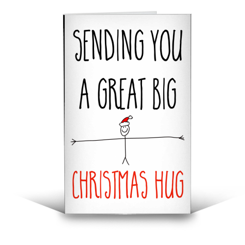 Christmas Hug Greetings Card | A6 Portrait | Where Saints Go