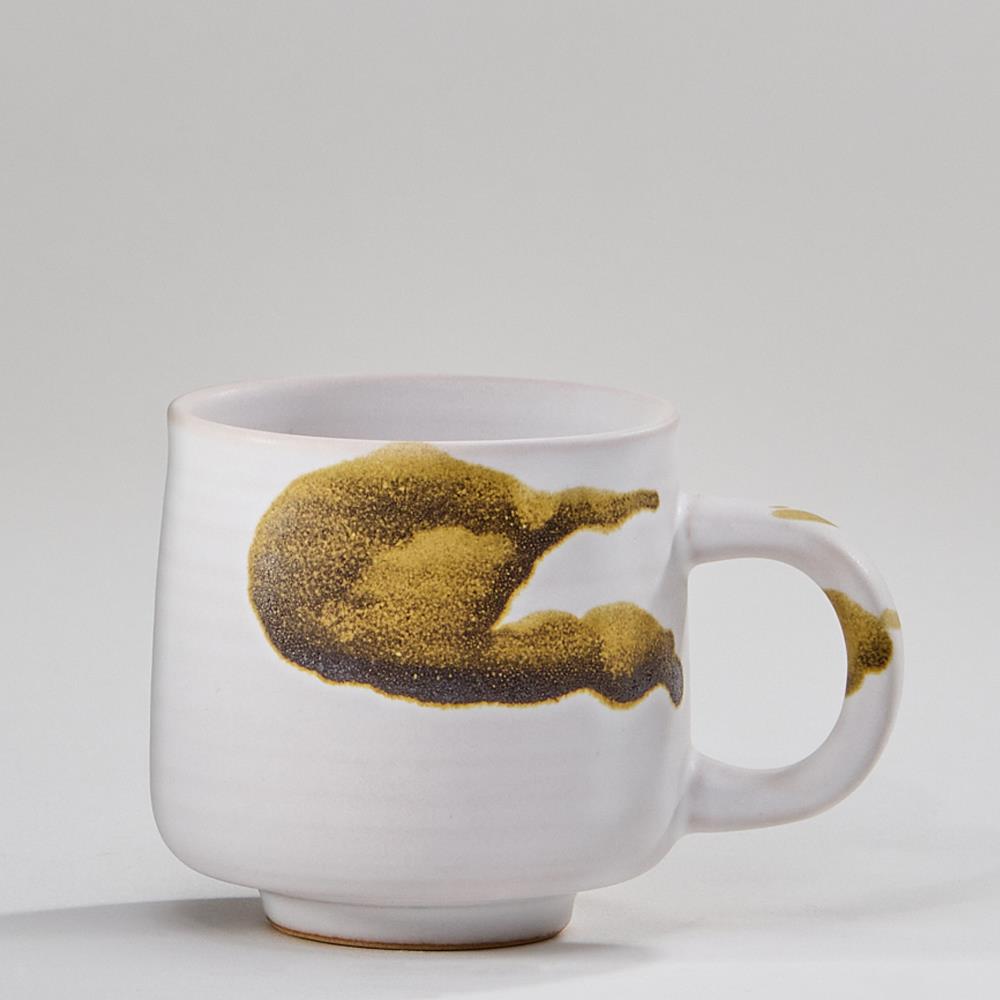 Rustica Cup with Handle - White Ceramic Detail - 7.5cm