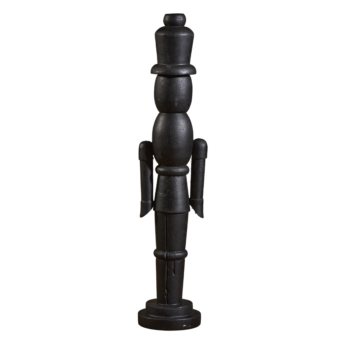 Christmas Decoration Nutcracker - Minimalist Black Wood - 50cm