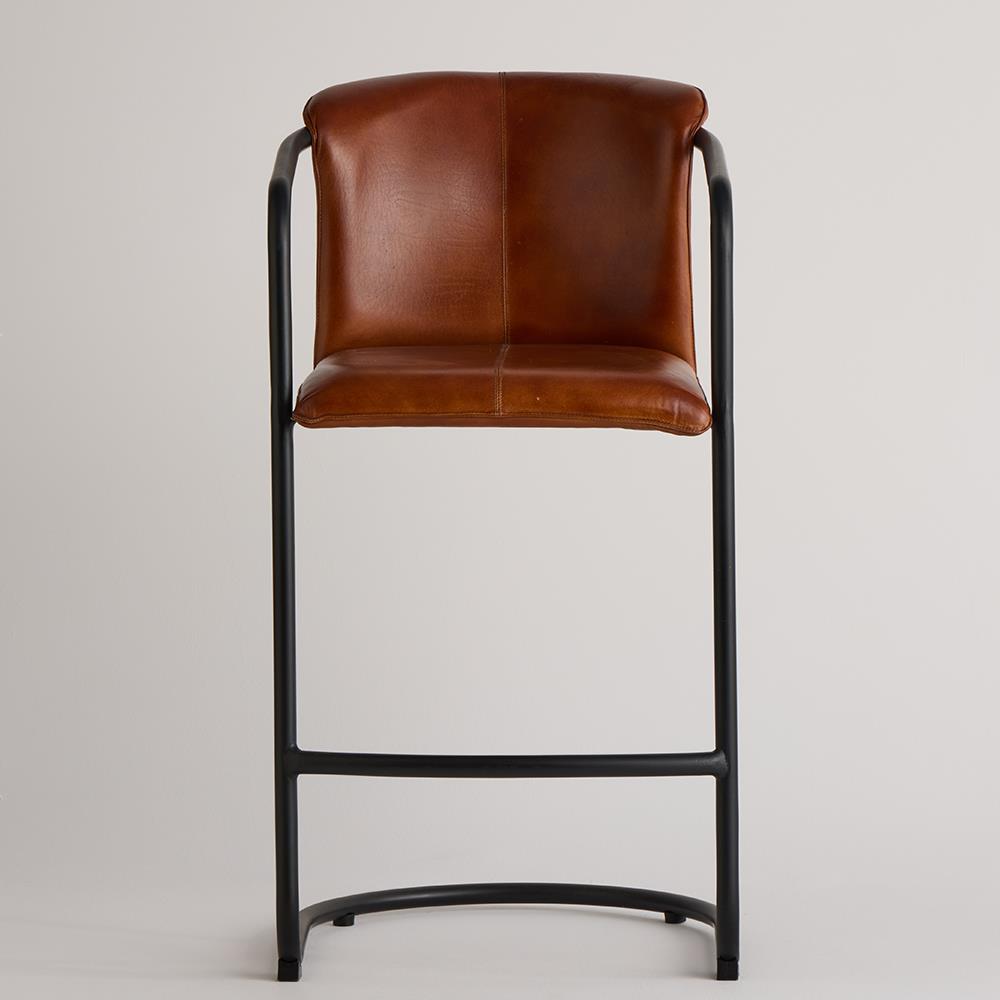 Tan leather bar stools deals with backs