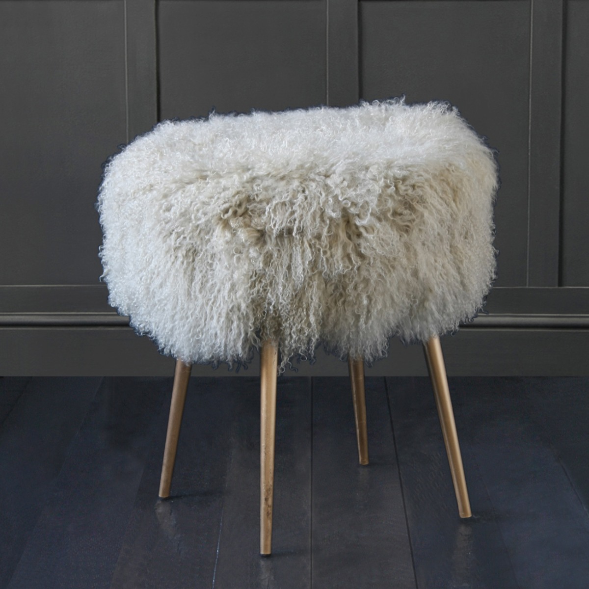 Our Mongolian Foot Stool is ideal for displaying cosy textures.