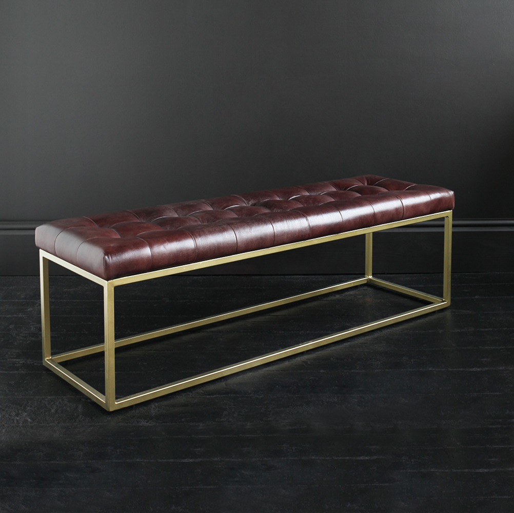 Our Oxford Ottoman was tailor-made for the industrial theme!