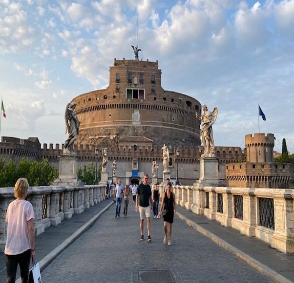 The stunning Castel Sant'Angelo, also known as Hadrian's Mausoleum. Originally built as a resting place for Emperor Hadrian, it was also once the tallest building in Rome.