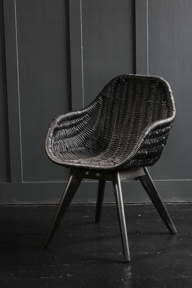 Anyone for a Black Rattan Solo Dining Chair?